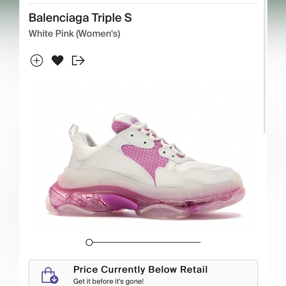 BALENCIAGA TRIPLE S WHITE PINK